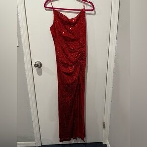 Alice and Olivia red Sequin Dress